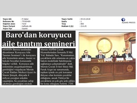 BASINDA BAROMUZ (Mersin BAROSU Koruyucu Aile Semineri Düzenledi)