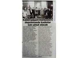 Kadın yaşam merkezleri, depremzede kadınlar için umut olacak