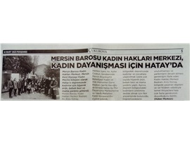 Kadın Hakları Merkezimiz, kadın dayanışması için Hatay'da