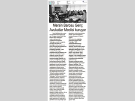 BASINDA BAROMUZ(Mersin Barosu Genç Avukatlar Meclisi Kuruyor)