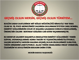 Geçmiş olsun Mersin, geçmiş olsun Türkiyem...