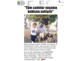 BASINDA BAROMUZ (Mersin Barosu Vatandaşları Hayvan Hakları Konusunda Bilinçlendiriyor)