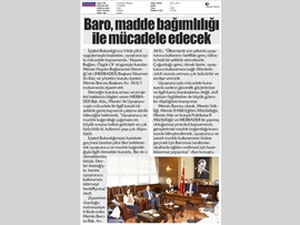BASINDA BAROMUZ (Mersin Barosu Madde Kullanımı ile Mücadele Edecek)