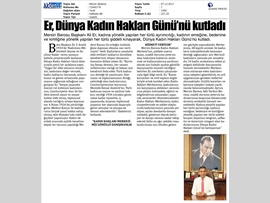 BASINDA BAROMUZ (Başkanımızın Dünya Kadın Hakları Günü Mesajı)