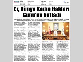 BASINDA BAROMUZ (Başkanımızın Dünya Kadın Hakları Günü Mesajı)