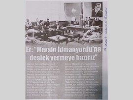 BASINDA BAROMUZ (Mersin İdman Yurdu Yönetim Kurulu'ndan Baro Başkanımız Av. Ali Er'e Ziyaret)
