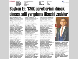 BASINDA BAROMUZ ( Baro Bşk. Er: "CMK Ücretleri Artırılmalı"