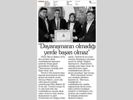 BASINDA BAROMUZ (Baro Bşk. Er: "Dayanışmanın Olmadığı Yerde Başarı Olmaz"