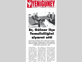 BASINDA BAROMUZ (Gülnar İlçe Temsilciliği'ne Ziyaret)