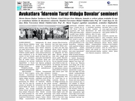 BASINDA BAROMUZ ('İdarenin Taraf Olduğu Davalar' Konulu Seminer)