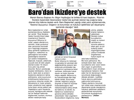 Barolardan İkizdere Mücadelesine Destek
