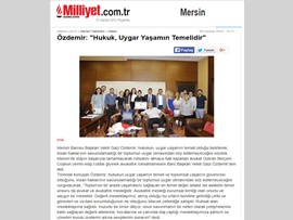BASINDA BAROMUZ (Başkan Vekilimiz Av. Gazi Özdemir: "Hukuk Uygar Yaşamın Temelidir")