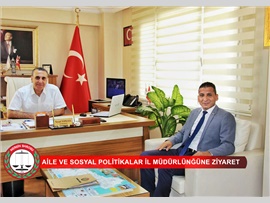BARO BAŞKANIMIZ AİLE VE SOSYAL POLİTİKALAR BAKANLIĞI MERSİN İL MÜDÜRÜ VEYSEL TOPKAYA'YI ZİYARET ETTİ.