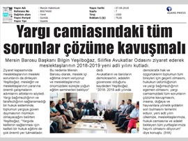 BASINDA BAROMUZ (Baro Başkanımızdan Silifke Avukatlar Odası'na Ziyaret)