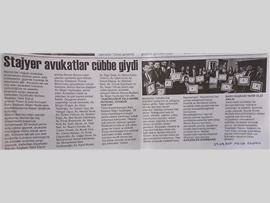 BASINDA BAROMUZ (28 Avukat Cübbe Giyip Ruhsat Aldı)