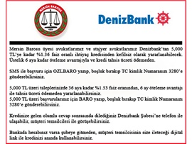 AVUKATLARIMIZA VE STJ. AVUKATLARIMIZA 6 AY ÖTELEMELİ İHTİYAÇ KREDİSİ