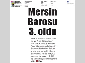 BASINDA BAROMUZ (Basketbol Takımında Kupa Sevinci)