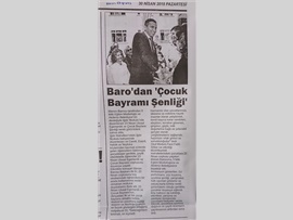 BASINDA BAROMUZ (Mersin Barosu Çocuk Bayramı Şenliği Düzenledi)