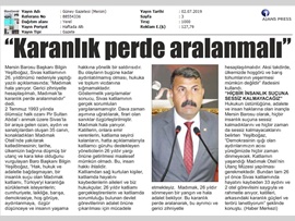 BASINDA BAROMUZ (Yeşilboğaz: "Madımak'ta Karanlık Perde Aralanmalı")
