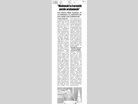 BASINDA BAROMUZ (Yeşilboğaz: "Madımak'ta Karanlık Perde Aralanmalı")