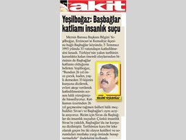 BASINDA BAROMUZ (Başbağlar Katliamı Kınama Mesajı)