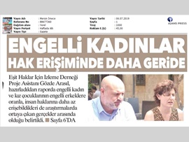 BASINDA BAROMUZ (Engelli Kadınlar, Engelli Erkeklere Oranla Adalete Daha Az Erişiyor)