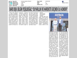 BASINDA BAROMUZ (Baro Başkanımızdan Çağ Üniversitesi Rektörüne Ziyaret)