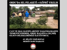 ORDU HALKINA GEÇMİŞ OLSUN