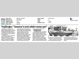BARO BŞK. BİLGİN YEŞİLBOĞAZ: "ANAMUR'A YENİ ADALET SARAYI ŞART")