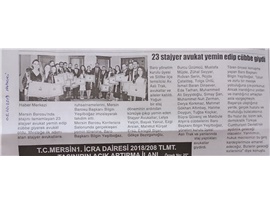 BASINDA BAROMUZ (23 Stj. Av. Yemin Edip Cübbe Giydi)