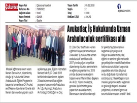 BASINDA BAROMUZ (İş Hukukunda Uzman Arabuluculuk Sertifika Töreni)