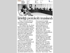 BASINDA BAROMUZ (Baromuz ile Mersin Üniversitesi Arasında İşbirliği Protokolü İmzalandı)