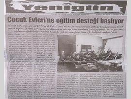BASINDA BAROMUZ (Çocuk Evleri'ne Eğitim Desteği Başlıyor)
