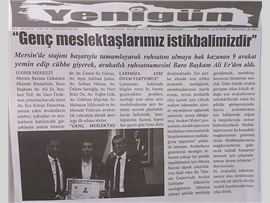 BASINDA BAROMUZ (Baro Bşk. Er: Genç Meslektaşımız İstikbalimizdir)