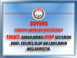 TAKBİS Sorgulaması UYAP Sistemi Üzerinden Kullanılmaya Başlanmıştır