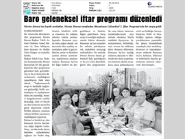 BASINDA BAROMUZ (Mersin Barosu İftar Programı)