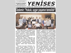 BASINDA BAROMUZ (Başkan Vekilimiz Av. Gazi Özdemir: "Hukuk Uygar Yaşamın Temelidir")
