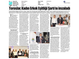 BASINDA BAROMUZ (Baro Başkanımız, Toroslar Belediyesi'nin Kadın-Erkek Eşitliği Mücadelesine Destek Verdi)