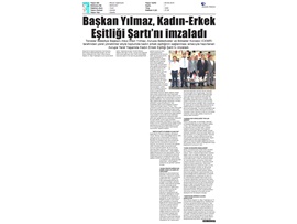 BASINDA BAROMUZ (Baro Başkanımız, Toroslar Belediyesi'nin Kadın-Erkek Eşitliği Mücadelesine Destek Verdi)