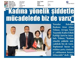 BASINDA BAROMUZ (Baro Başkanımız, Toroslar Belediyesi'nin Kadın-Erkek Eşitliği Mücadelesine Destek Verdi)