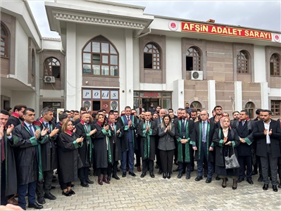 BARO BAŞKANLARIMIZ, “AV. AYHAN ÖZDEMİR’E ADALET” İÇİN AFŞİN ADLİYESİ’NDE