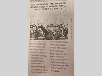 Teğmenlerin ihraç kararının adalet terazisinde yeri yoktur !
