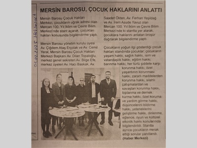 ÇHM çocuk hakları standı açtı