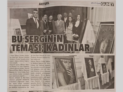 Mersin Barosu Kadın Hakları Merkezi Basın açıklaması ve Resim Sergisi