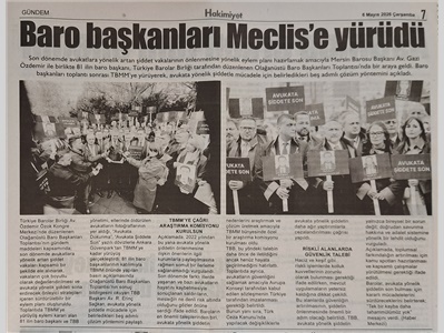 Baro Başkanları TBMM'ye yürüdü