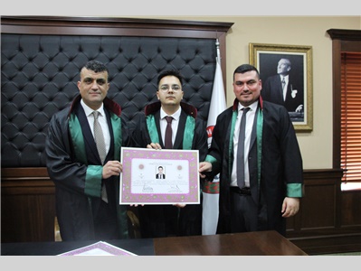 9 STAJYER AVUKATIMIZ, AVUKATLIK RUHSATNAMESİNİ ALDI