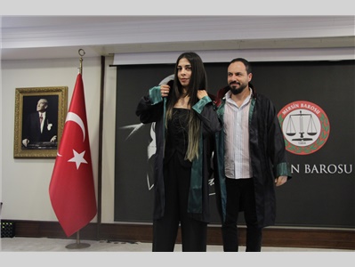 9 STAJYER AVUKATIMIZ, AVUKATLIK RUHSATNAMESİNİ ALDI