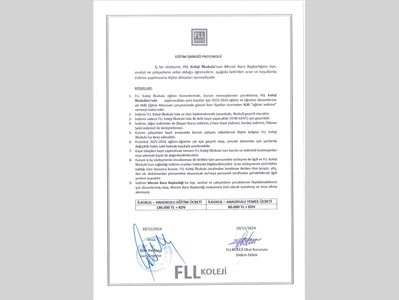 FLL KOLEJİ İLKOKULU İLE İNDİRİM PROTOKOLÜ İMZALANDI