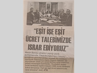 2025 yılı CMK ücret tarifesi açıklama