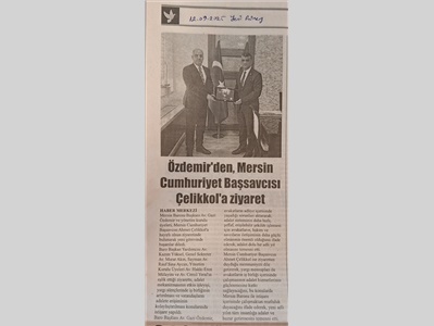 Mersin Cumhuriyet Başsavcısı Ahmert Çelikkol'a ziyaret
